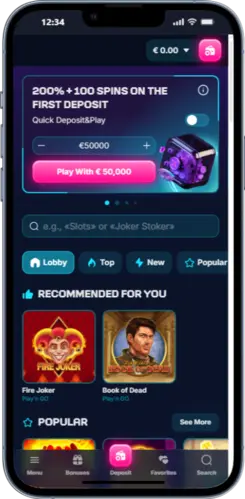Gör en insättning och hämta din välkomstbonus